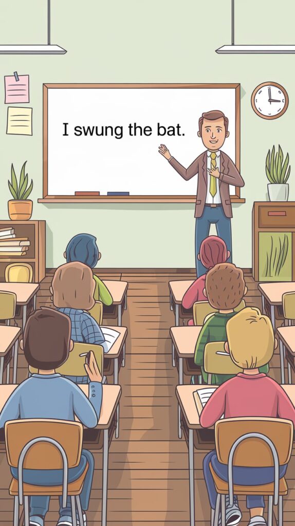 animated swung bat