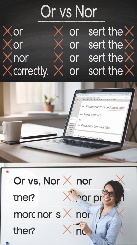 Or vs Nor - Grammar Beacon