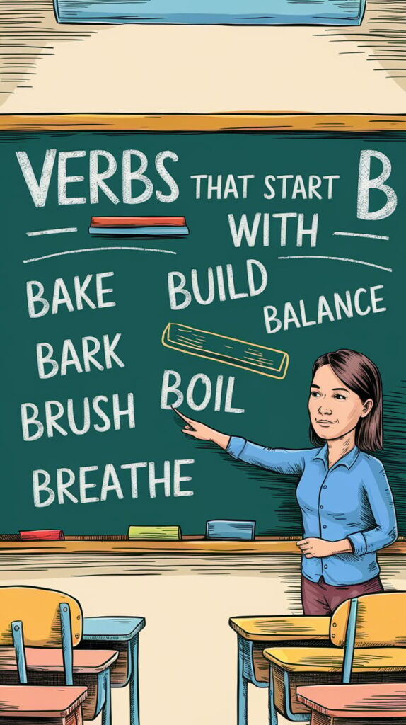 classroom verbs