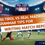 Action-packed football match between WSG Tirol and Real Madrid with players competing on the field and a cheering crowd in the stadium.